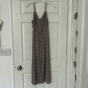 Never worn (took tags off). Leopard print mid-calf length dress.